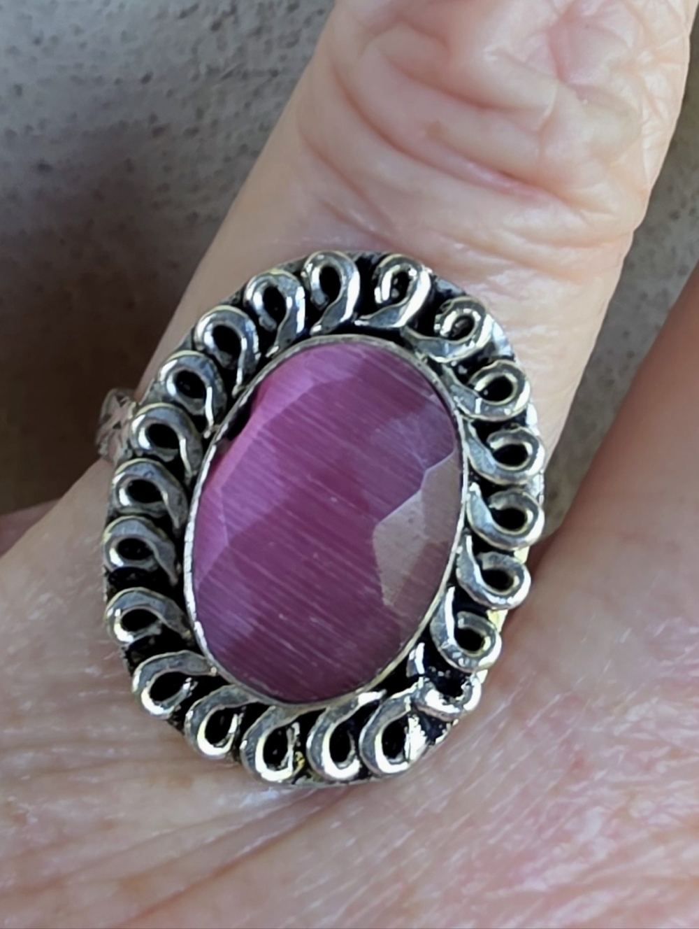 Pink Monalisa Oval Shape 925 Sterling Silver Setting (7)